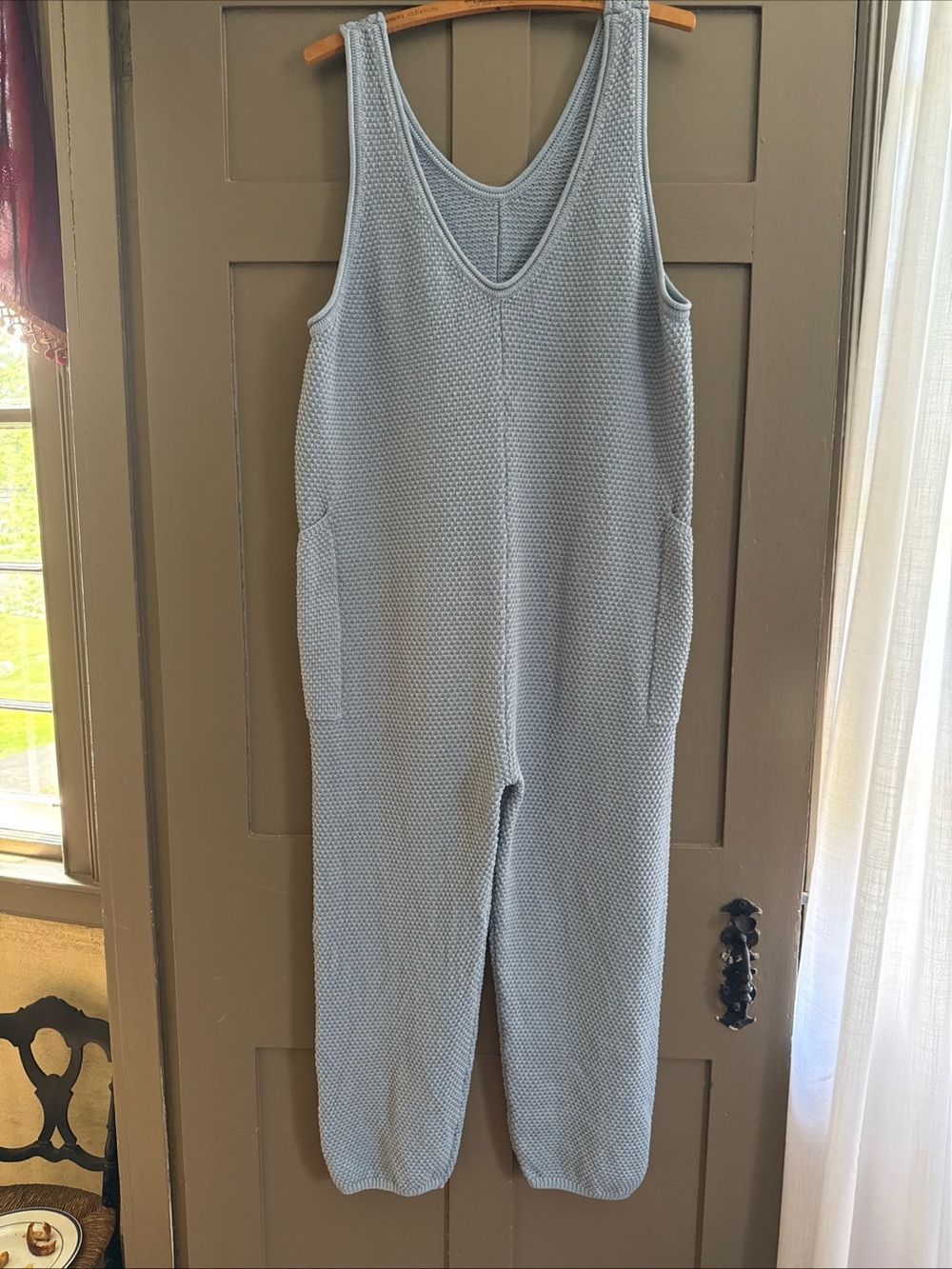 FP Beach knit romper S/P blue